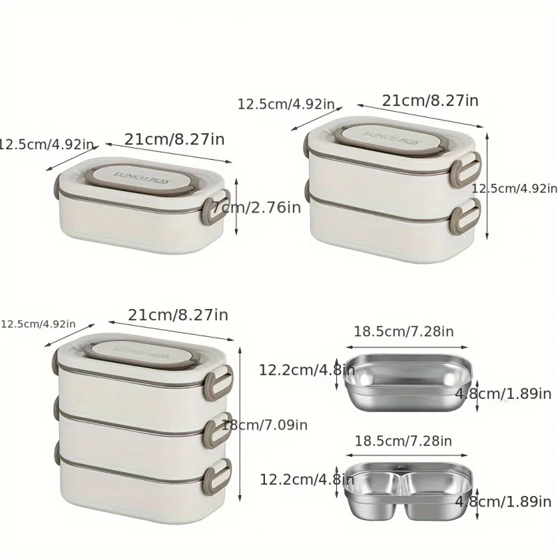 Изолированный Портативный Ланч-бокс из нержавеющей стали Bento-безопасен для