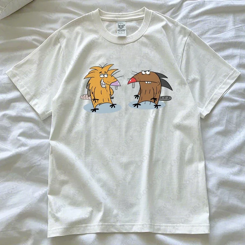 Angry Beavers Woman Cotton Camisetas Funny Daggett and Norbert 90s Cartoon Tees Fashion Vintage Casual Men Graphic Tops Tshirt (art.: 3920d214403c2) - 3920d214403c2