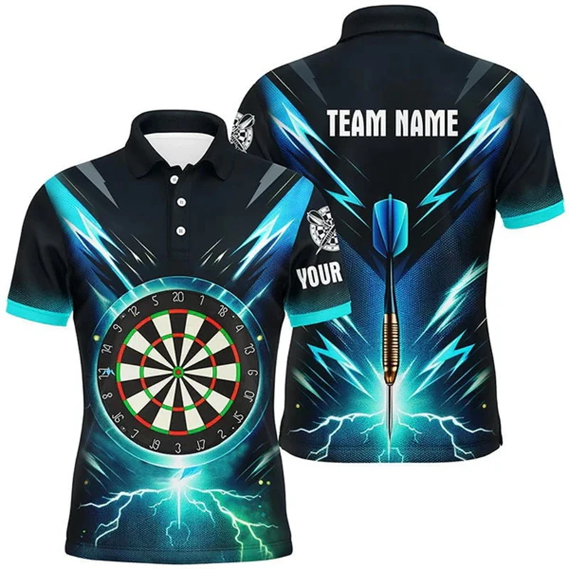 3D персонализированное имя Fire Flame Darts Мужская спортивная мужская футболка Поло Дартс Рубашка для мужчин Дартс Команда Джерси Подарок для любителей дартса (art.: 3920cd443d181) - 3920cd443d181
