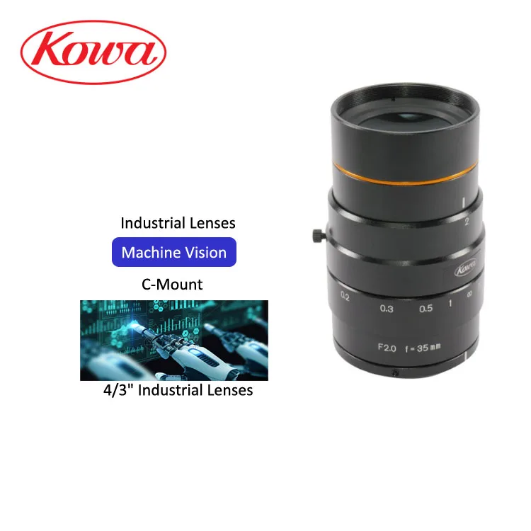 Фото Линзы Kowa LM35XC |   Объектив с C-образным креплением 4/3 дюйма, 35 мм, 20 МП, 100% оригинальная упаковка, промышленный объектив №1