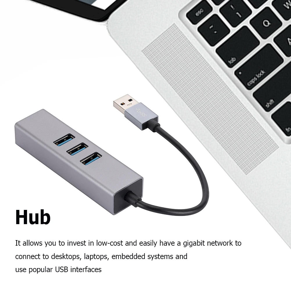 USB для Rj45 Lan сетевая карта, 3 порта, док-станция, док-станция, USB C хаб, адаптер типа C 1000 Мбит/с для ноутбука, компьютера
