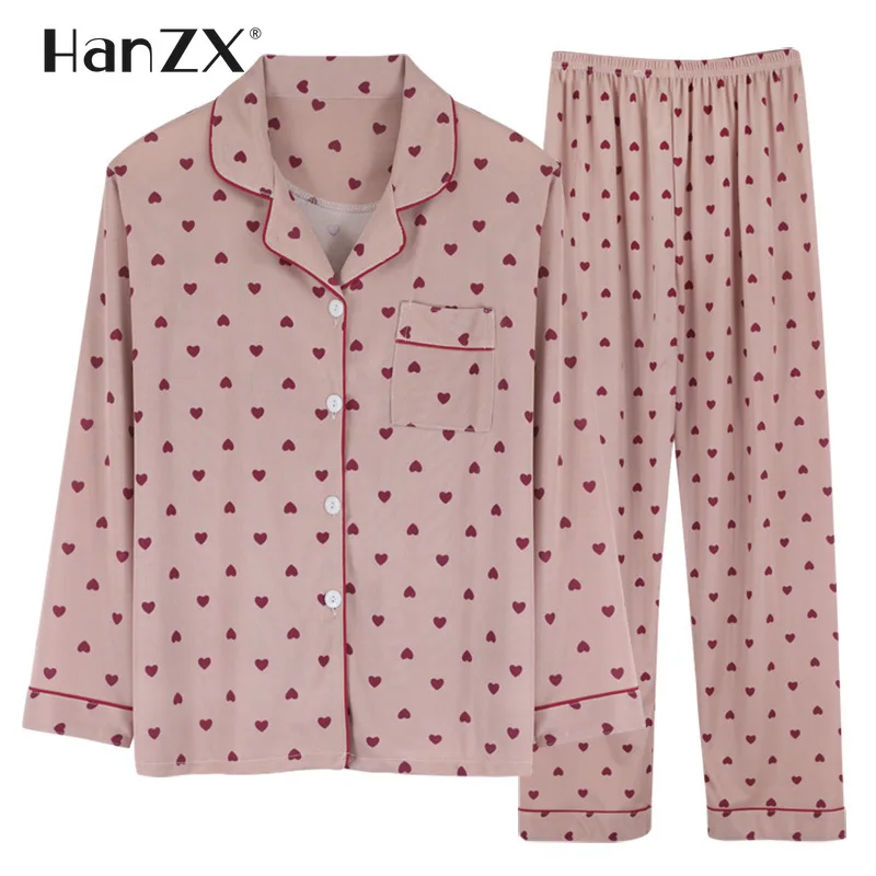 

Summer 2022 New Fashion100% viscose long-sleeved trousers ladies long pajamas suit simple style women's home service Pyjamas Set