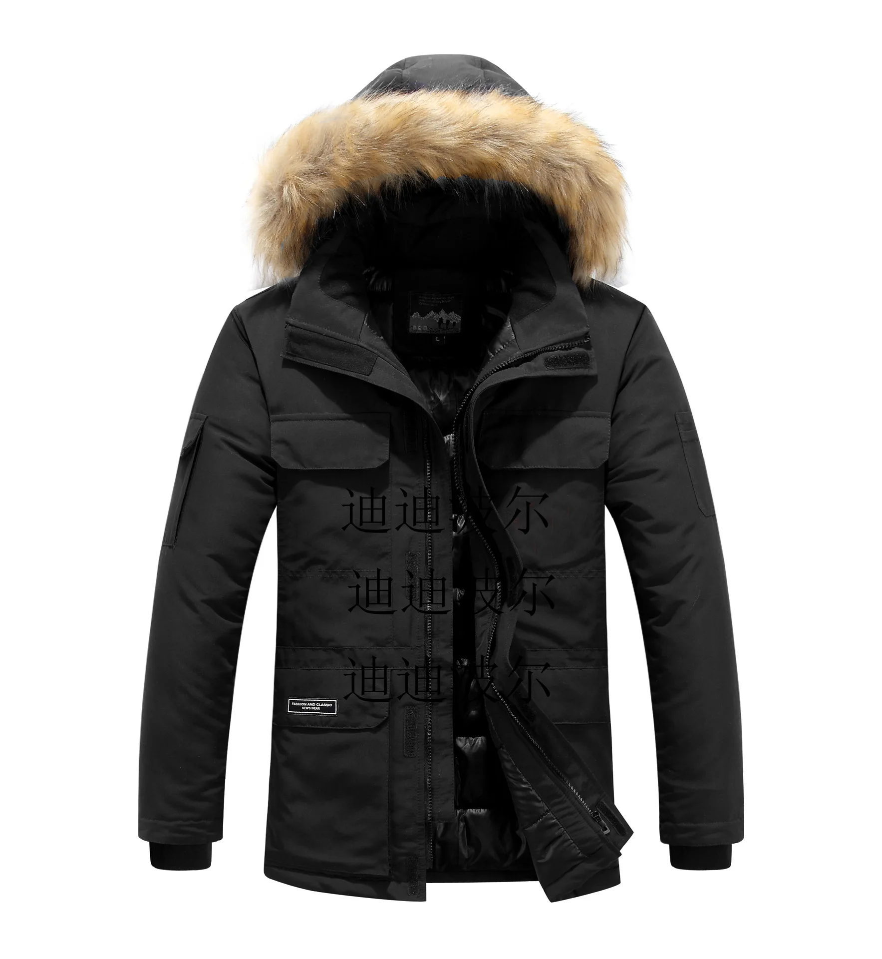 Winter Men Fur Hooded Parkas Casual Warm Thick Waterproof Jacket Coat Mens Cotton Multi-pocket Jackets Plus Size 6XL Outwear