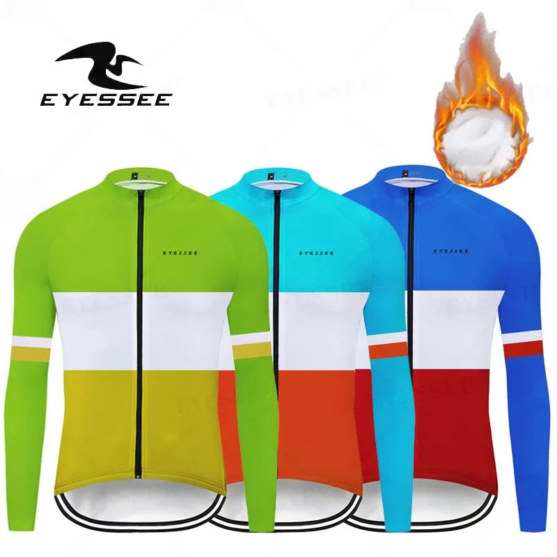 

EYESSEE 2023 новая велосипедная одежда зимняя теплая горячая велосипедная кофта с длинным рукавом велосипедная куртка флисовая велосипедная ко...