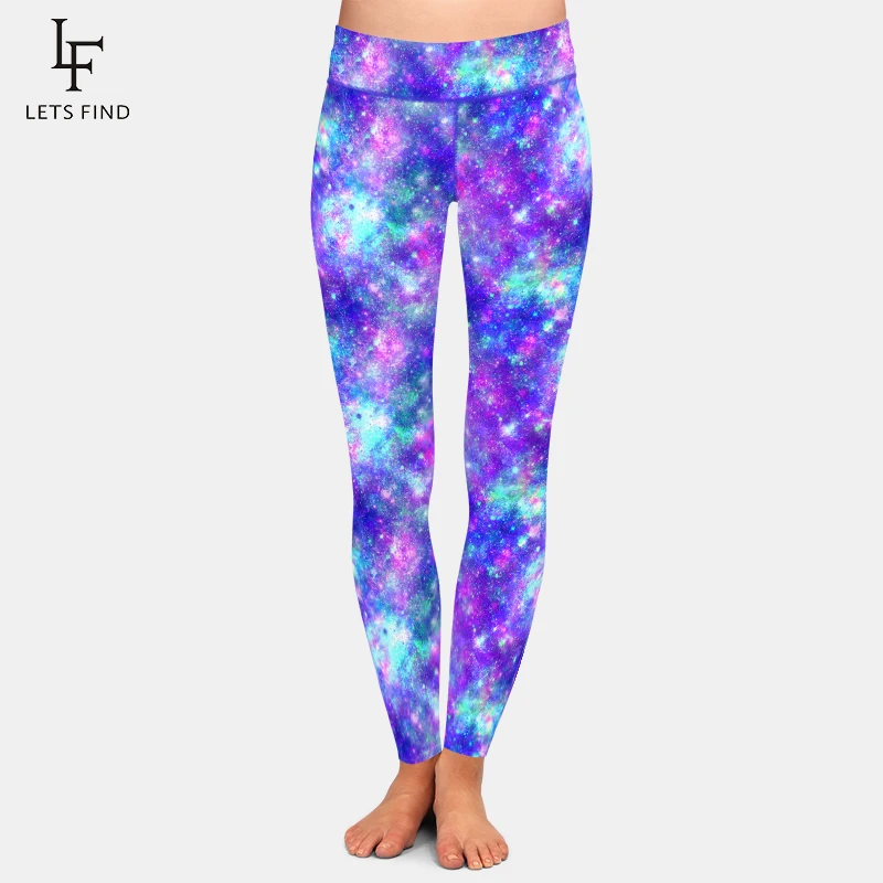 LETSFIND Beautiful Galaxy Design High Waist  Fitness Women Leggings Fashion Sexy High Quaility Workout Leggings