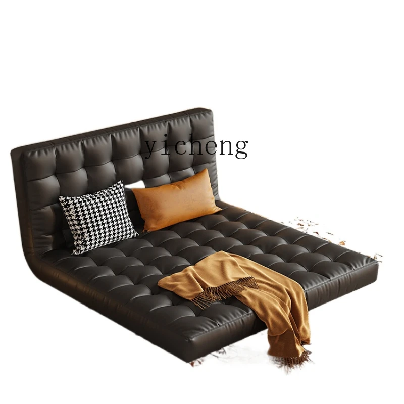 

ZC Cream Style Barcelona Chair Balcony Sofa Single Foldable Dual-Use Sofa Bed