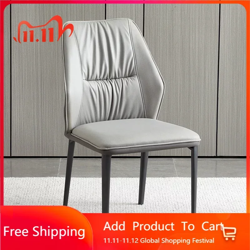

Luxury Nordic Lounge Chair Minimalist Desk Creative Leather Advanced Chair Design Modern Mueblesa Apartment Furniture 40XP