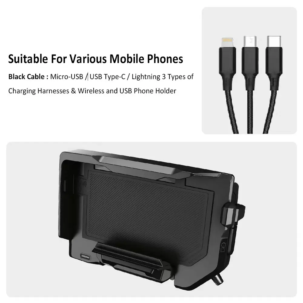 

Подходит для BMW R1300 R1250 R1200 F850 F750 GS ADV, беспроводная зарядка, мобильная навигационная подставка, беспроводная зарядка мотоцикла