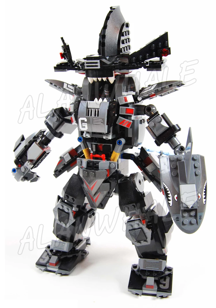 775 шт. Shinobi Garma Mecha Man Posable Arms Legs Garmadon Shark Blaster 10719 Строительные блоки игрушки