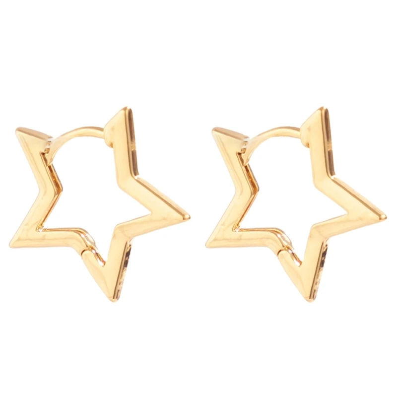 Модные зажимы для ушей со звездами кулон в форме звезды серьги стиле Y2K ювелирные