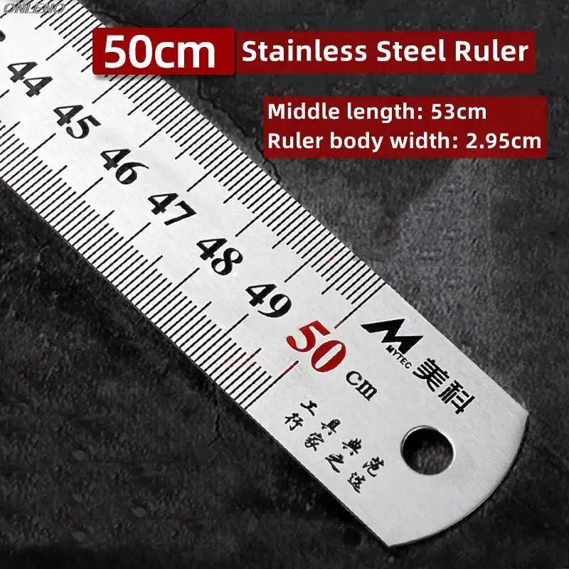 Линейка двусторонняя из нержавеющей стали 15/20/30/50 см |