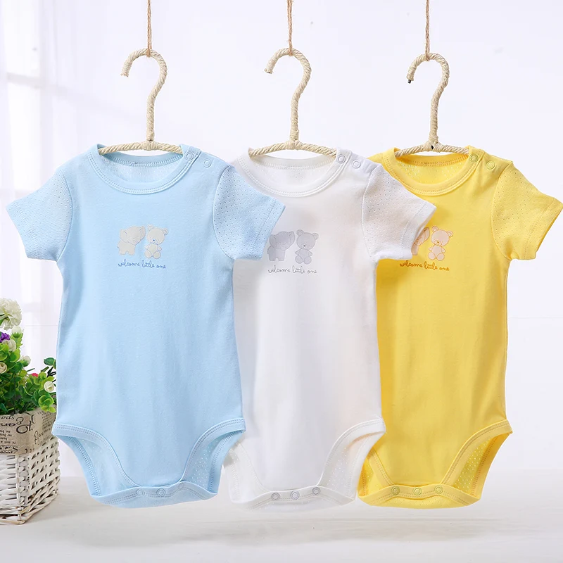 

Боди с коротким рукавом для маленьких мальчиков и девочек, летний хлопковый комбинезон для младенцев, детская одежда, комбинезон, цельнокроеный костюм