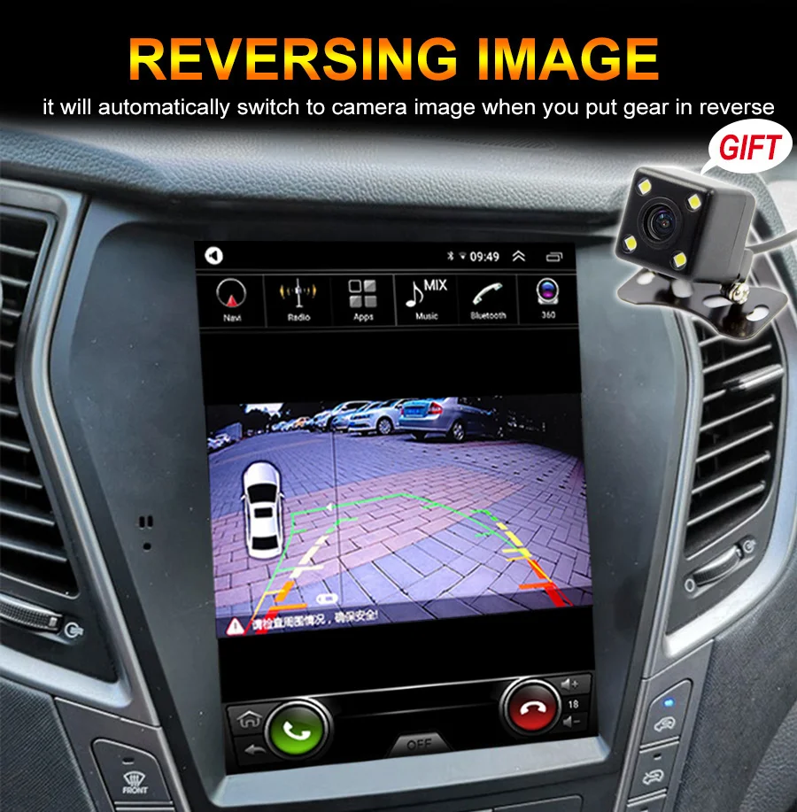 2 Din Android 12 Автомобильный радиоплеер GPS-навигация видео мультимедиа для Hyundai Santa Fe