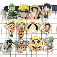 one piece anime figure enamel pin anime naruto characters cartoon brooches badge backpack gift acrylic wholesale children toys