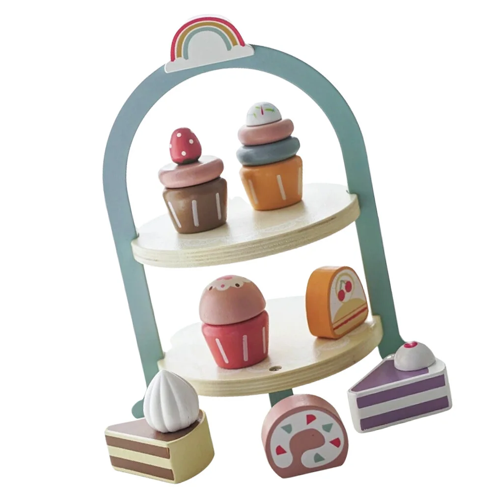 

Dessert Stand Children Kid Simulation House Kitchen Accessories Play Decoration Cupcake Toys