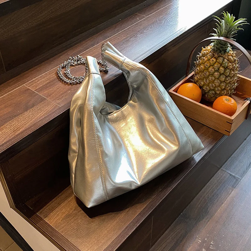 

Brand Designer Bucket Bags for Women Purse Handbag High Quality Pu Leather Shoulder Bag Solid Color Chain Underarm Bag