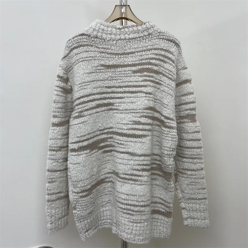 Женский свитер новый эластичный вязаный ажурный женский на осень 2024