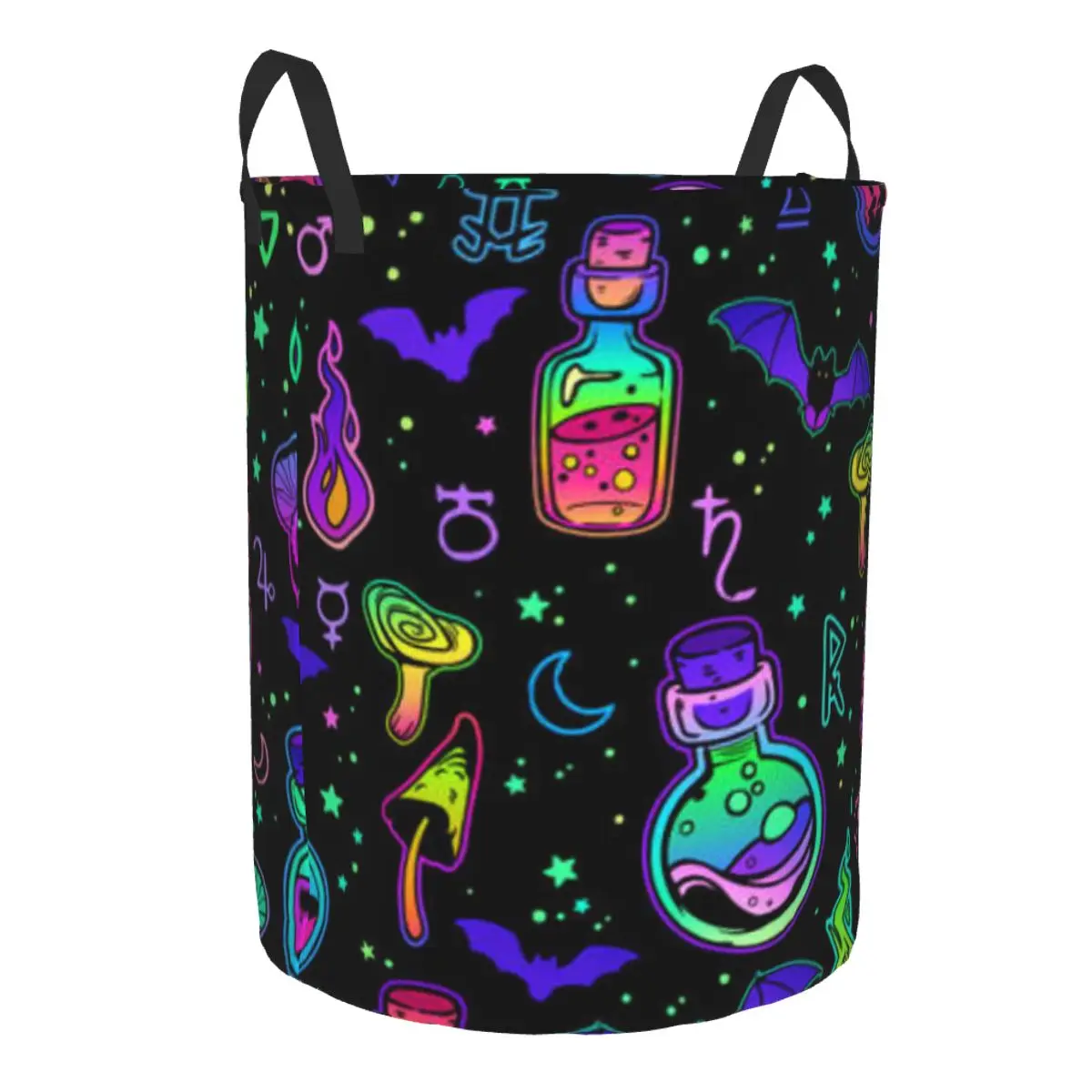 Корзина для белья волшебная тема круглая корзина хранения складная органайзер