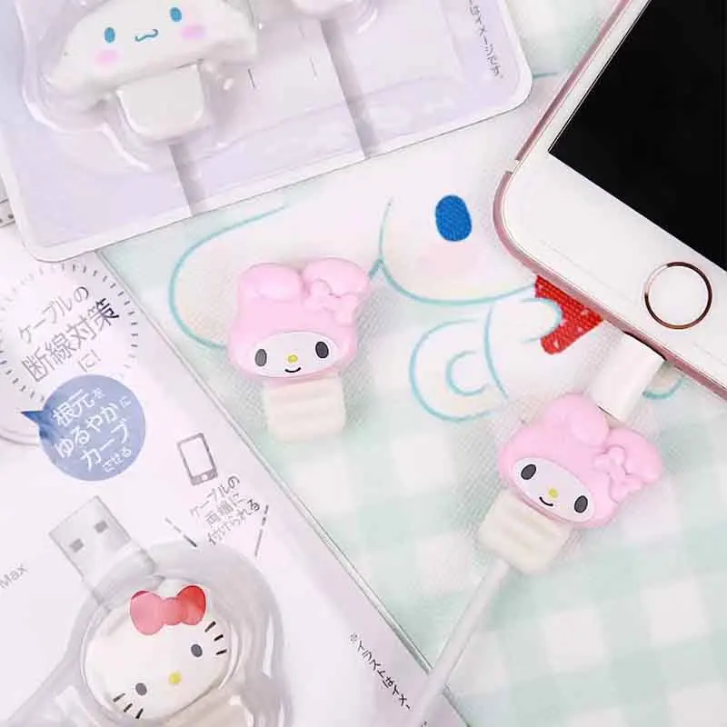 

Милый защитный чехол для кабеля USB в стиле аниме Hellokts My Melody мультяшный противоударный защитный чехол для Iphone с кабелем для передачи данных подарок