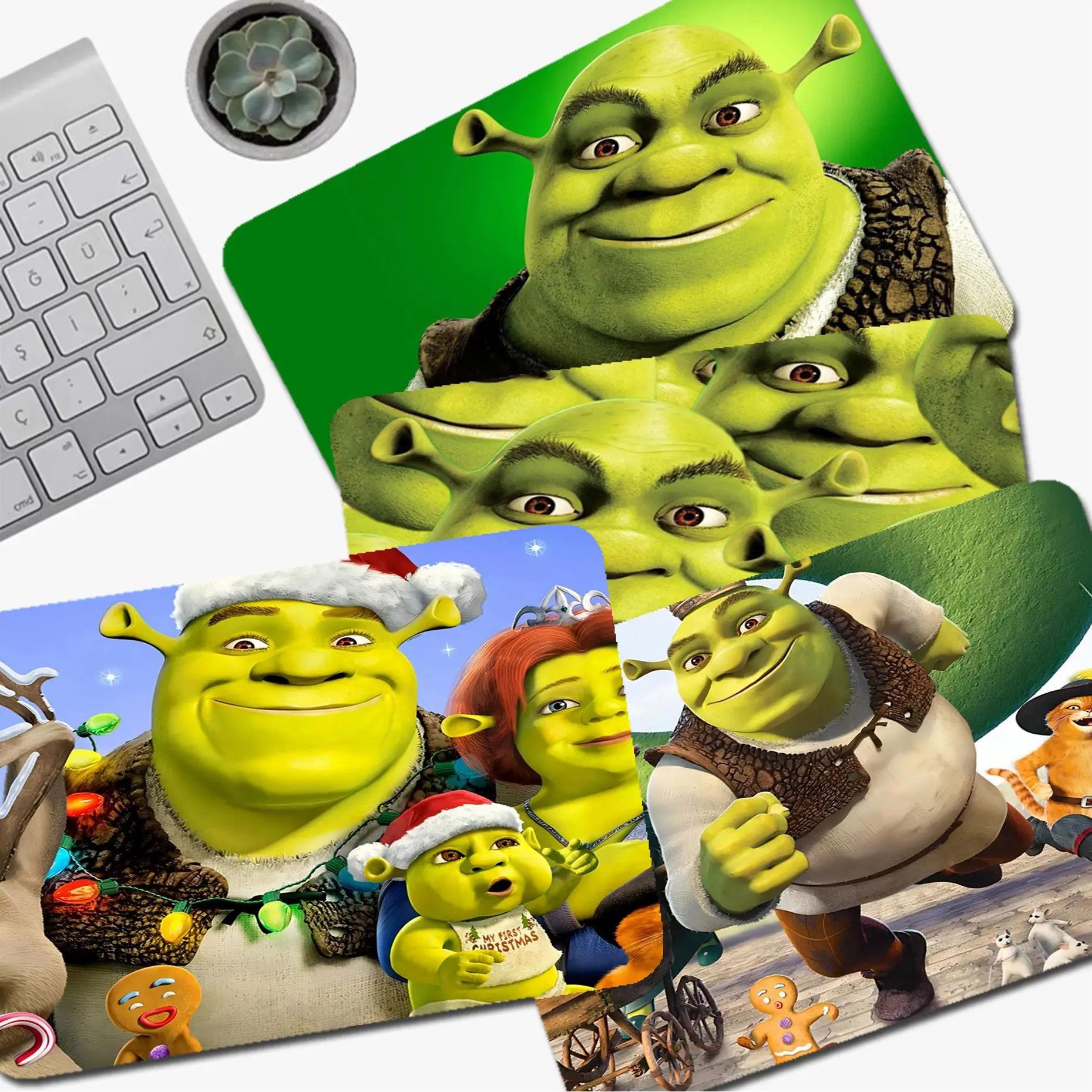 

Funny S-Shrek Movie Mousepad Small Office Computer Desk Mat Table Keyboard Big Mouse Pad Cushion Non-slip Deskpad Home Decor