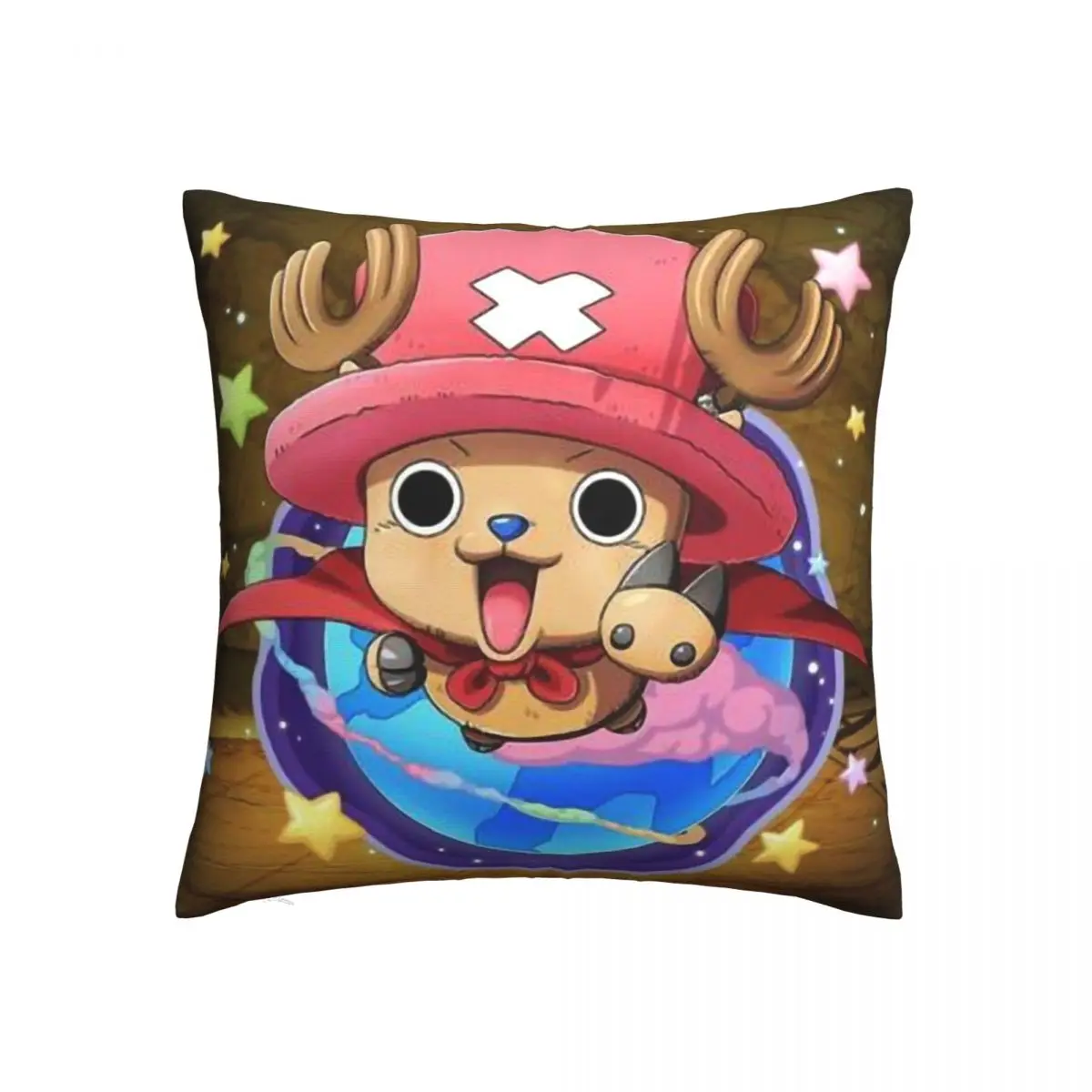 

Chopper Fly Throw Pillow Case One Piece Hot Anime Backpack Cushions Covers DIY Printed Reusable Home Decor