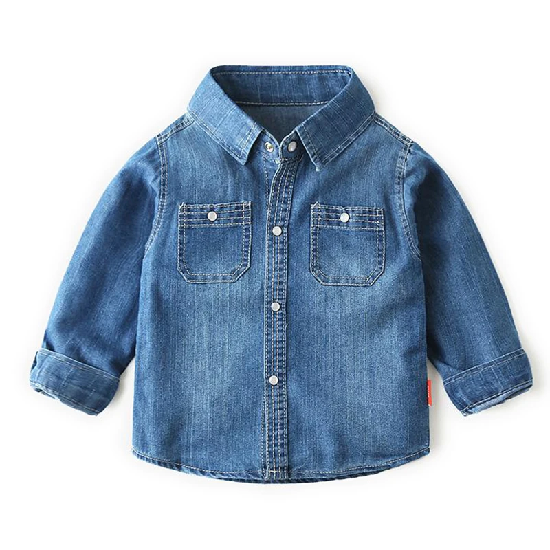 

Baby Boys Jean Shirts Children Long Sleeve Blouse Shirt Kids Spring Autumn Outerwear Tops Baby Clothes Casual Shirt for 2-8 Year
