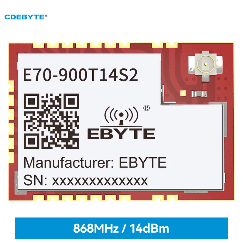 E70-900T14S2 CC1310 868 МГц 900 МГц 14 дБм 1,5 км беспроводной модуль ModBus низкая мощность IPEX Печать отверстие Двухъядерный ARM RSSI вещание IoT