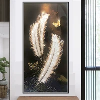 big size shining feather diy 5d diamond painting full drill square embroidery mosaic art picture of rhinestones home decor gifts