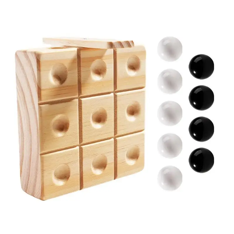 

IQ Game Wooden Chess Board Game Classic Strategy Brain Puzzle Fun Interactive Wooden Board Games For Adults Kids