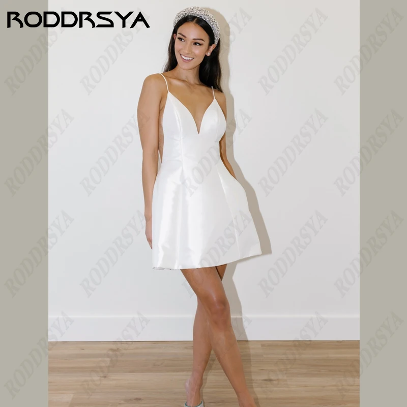 Рисунок 4 - Короткое атласное свадебное платье RODDRSYA для женщин