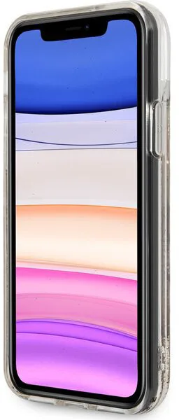 Чехол CG Mobile Karl Lagerfeld Liquid glitter Choupette head Hard для iPhone 11 цвет Золотой |
