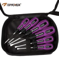 6pcs magnetic screwdriver set household multi tool phillips and slotted bit screwdrivers kit repair manual tools for home