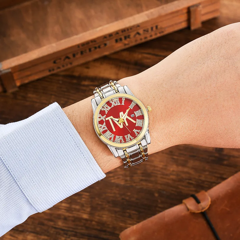 Reloj Mujer 2023 Hot New Luxury Brand TVK Watch Women Fashion Crystal Dress Quartz Watches Unisex Stainless Steel Watches Chasy
