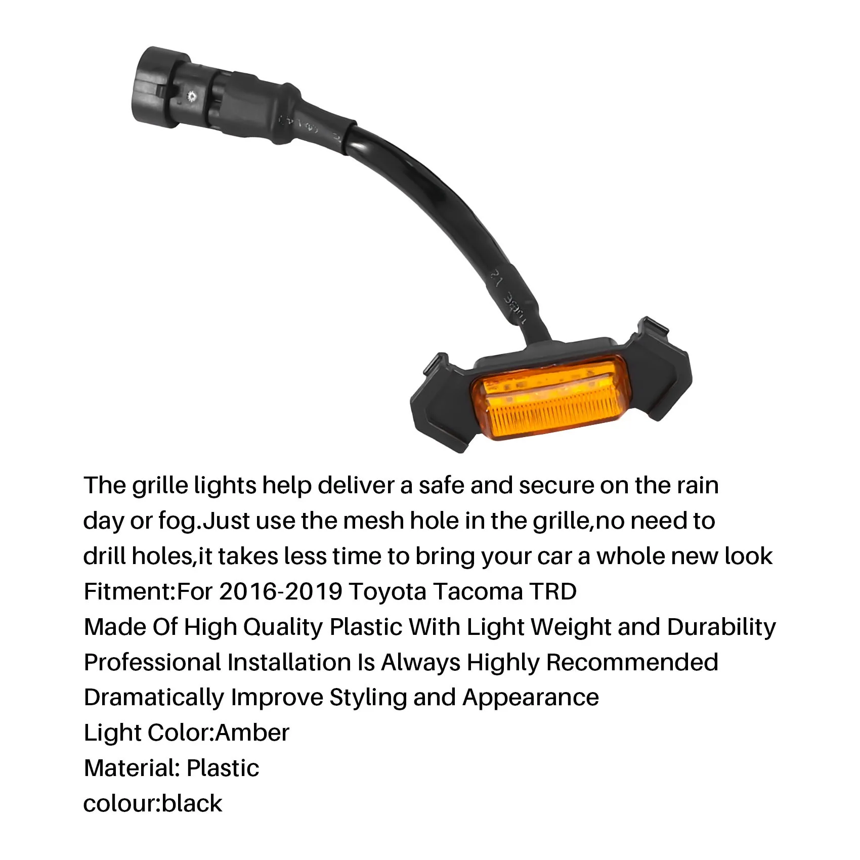 Набор из 4 желтых светодиодных ламп для решетки радиатора Toyota Tacoma Trd решетка 2016-2018