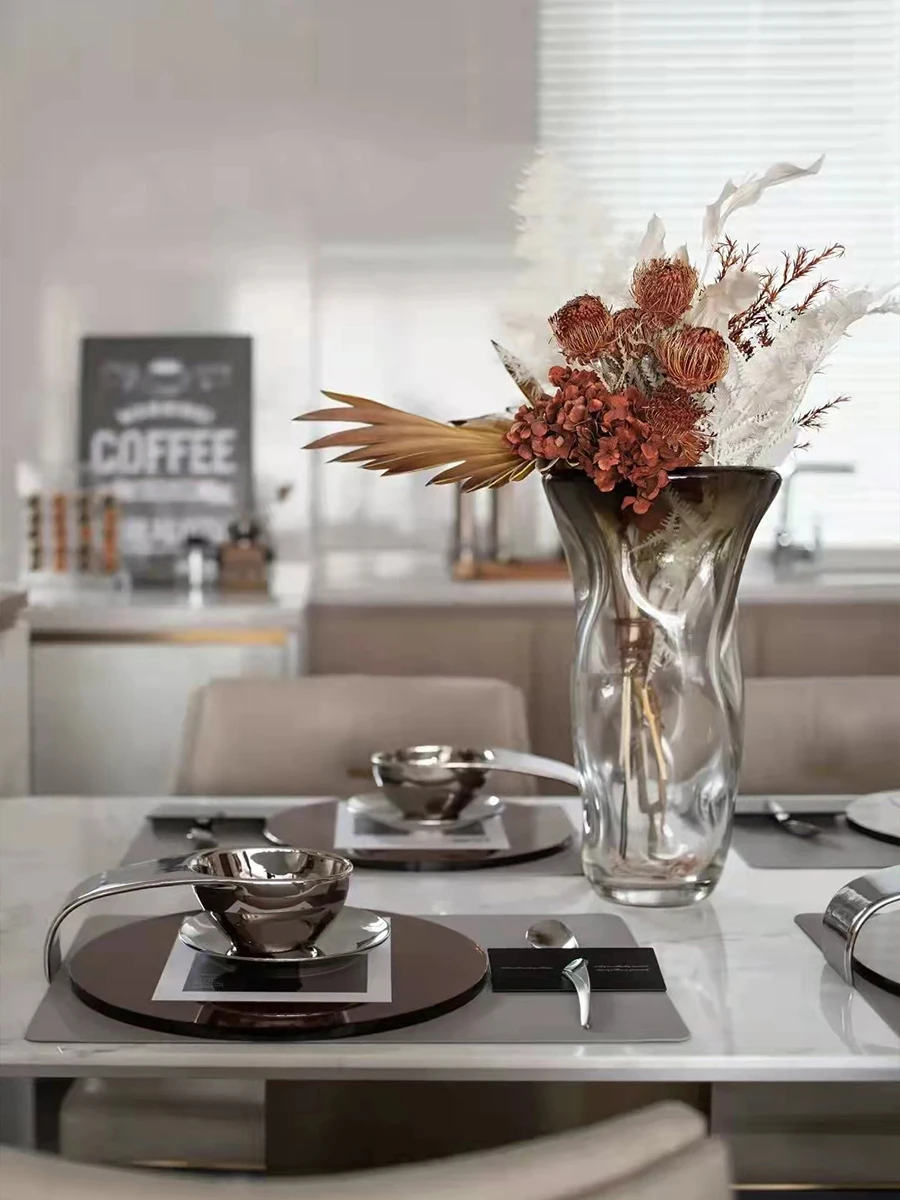 В скандинавском стиле роскошный стильный выставочный зал набор тарелок для еды в