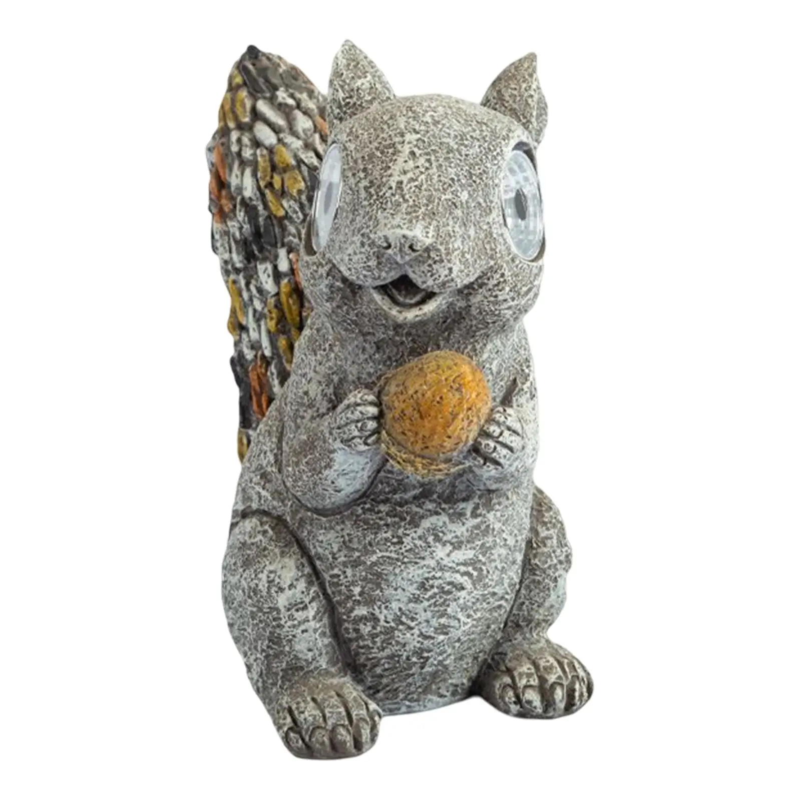 

Solar Squirrel Ornaments Sculpture Rustic DIY Landscaping Lamp for Pond