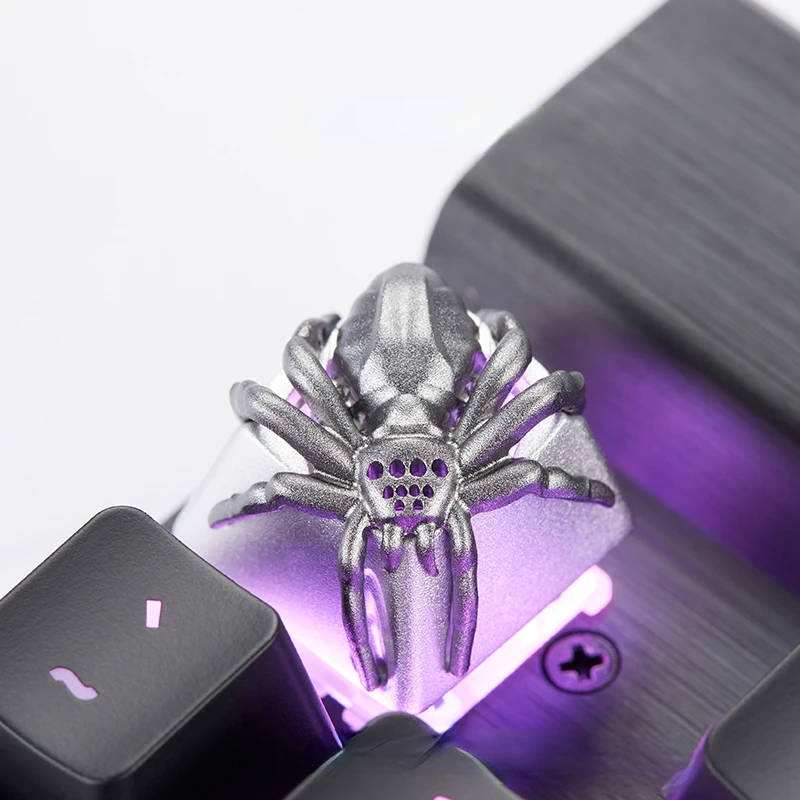 Original Design Mythical Animal Series Re-engraved Spider Spider Keycap Personality Translucent Metal Keycap Town store treasure