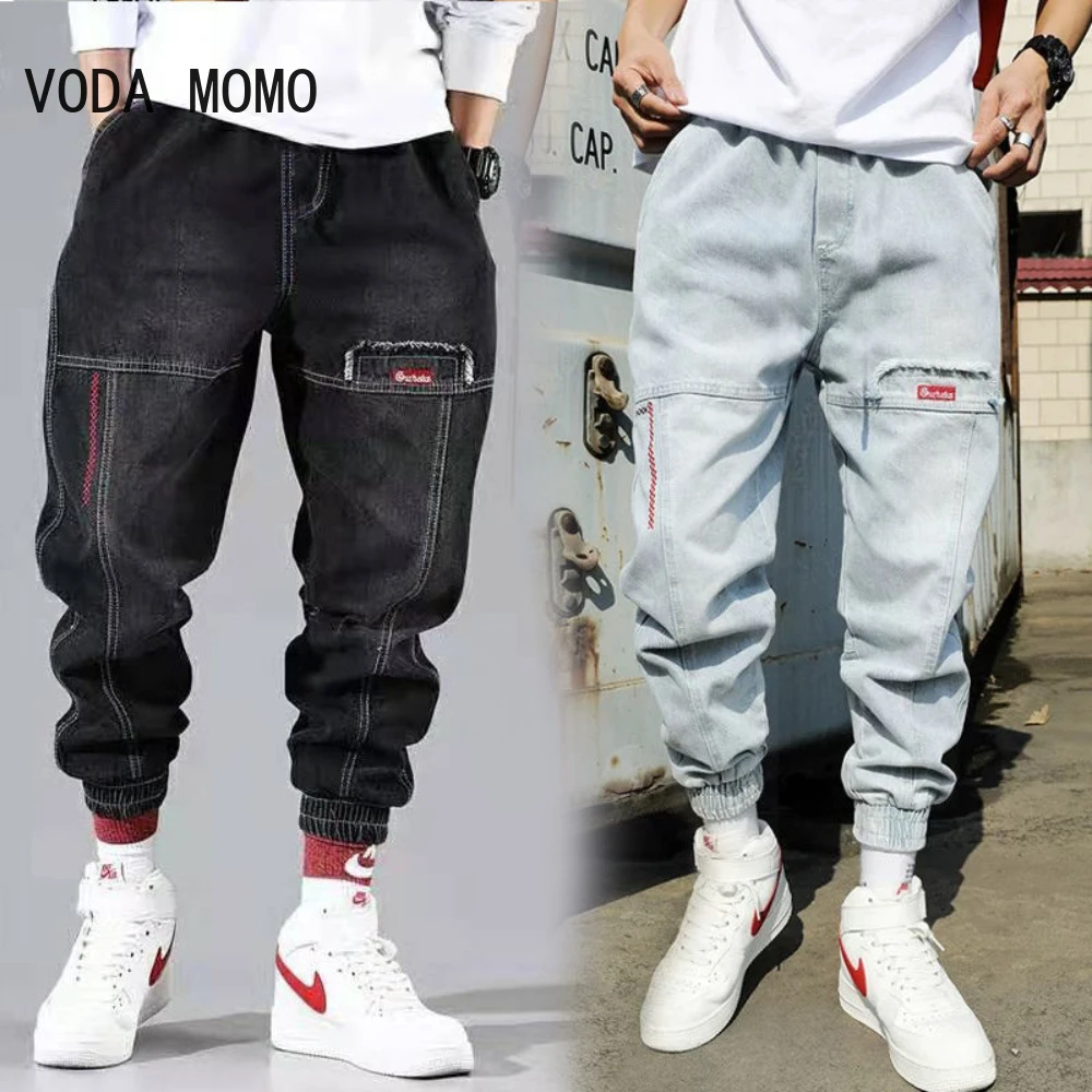 

2022 New Streetwear Hip Hop Cargo Pants Men's Jeans Elastic Harun Joggers Autumn and Spring Men ClothIng baggy jeans mens jeans