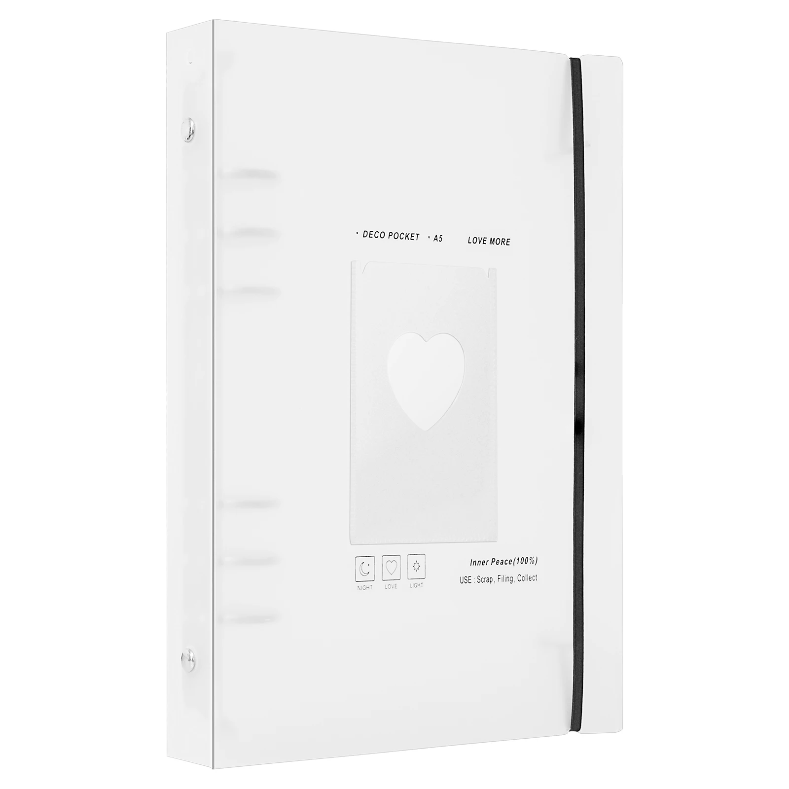 

Photocard Kpop Binder 25 Sheets 200 Pockets 4 Inch Photo Album Sleeves in Loose Leaf Refillable Personal A5 6 Rings Binder