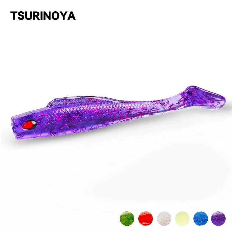 

TSURINOYA T-Мягкая приманка с хвостом, приманка для рыбной ловли TS1705, костюм 8 см, 4,8 г, 5 шт., высококачественные материалы, искусственная приманка, ...