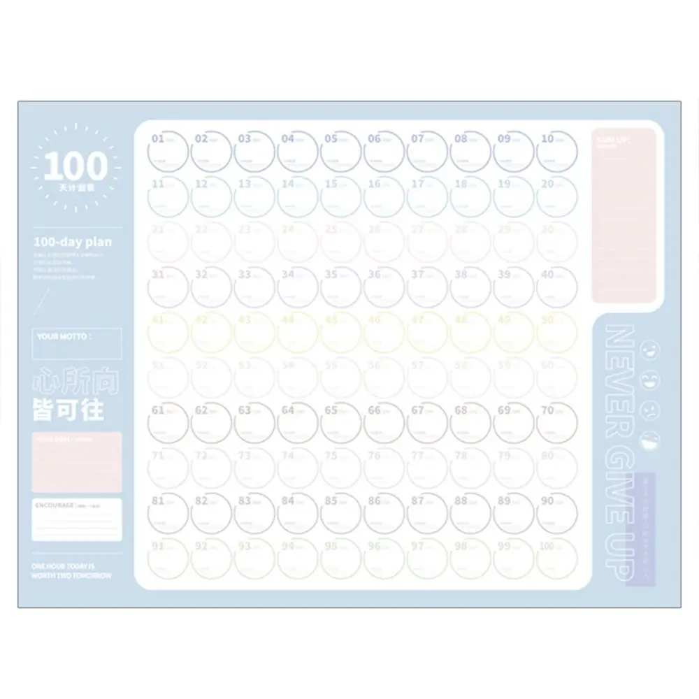 

100-дневный плановый лист