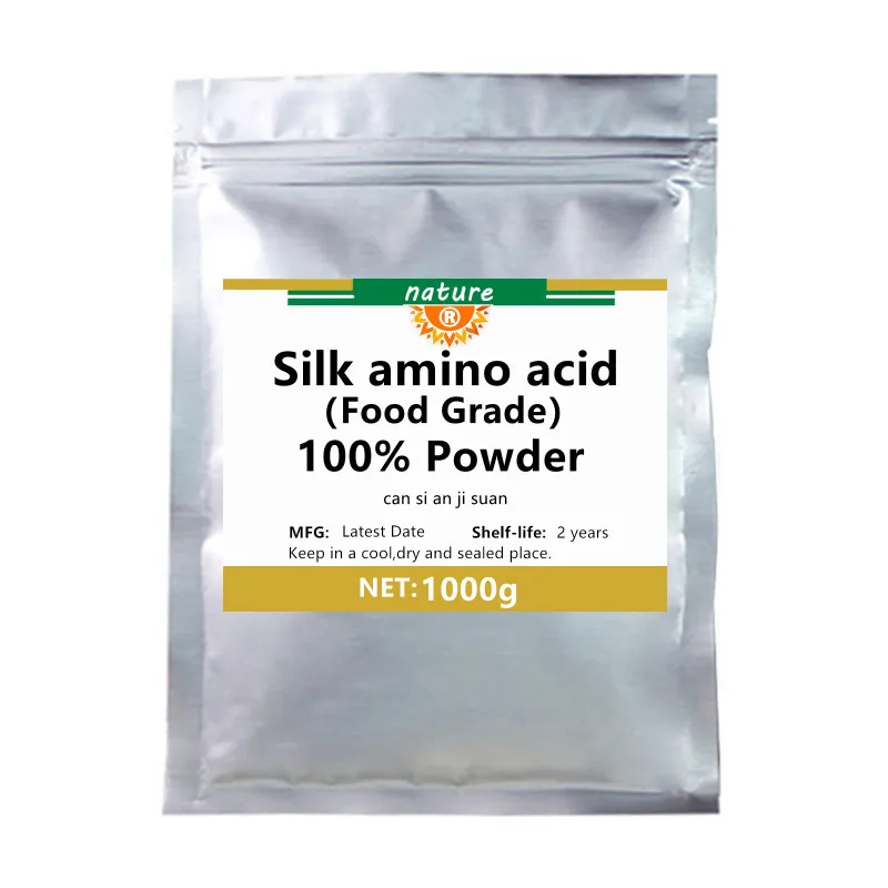 

50-1000gSuperior Quality Food Grade Silk Amino Acid Powder,CanSiAnJiSuan,Delay Aging,Reduce Wrinkles,Moisturizing,Skin Whitening