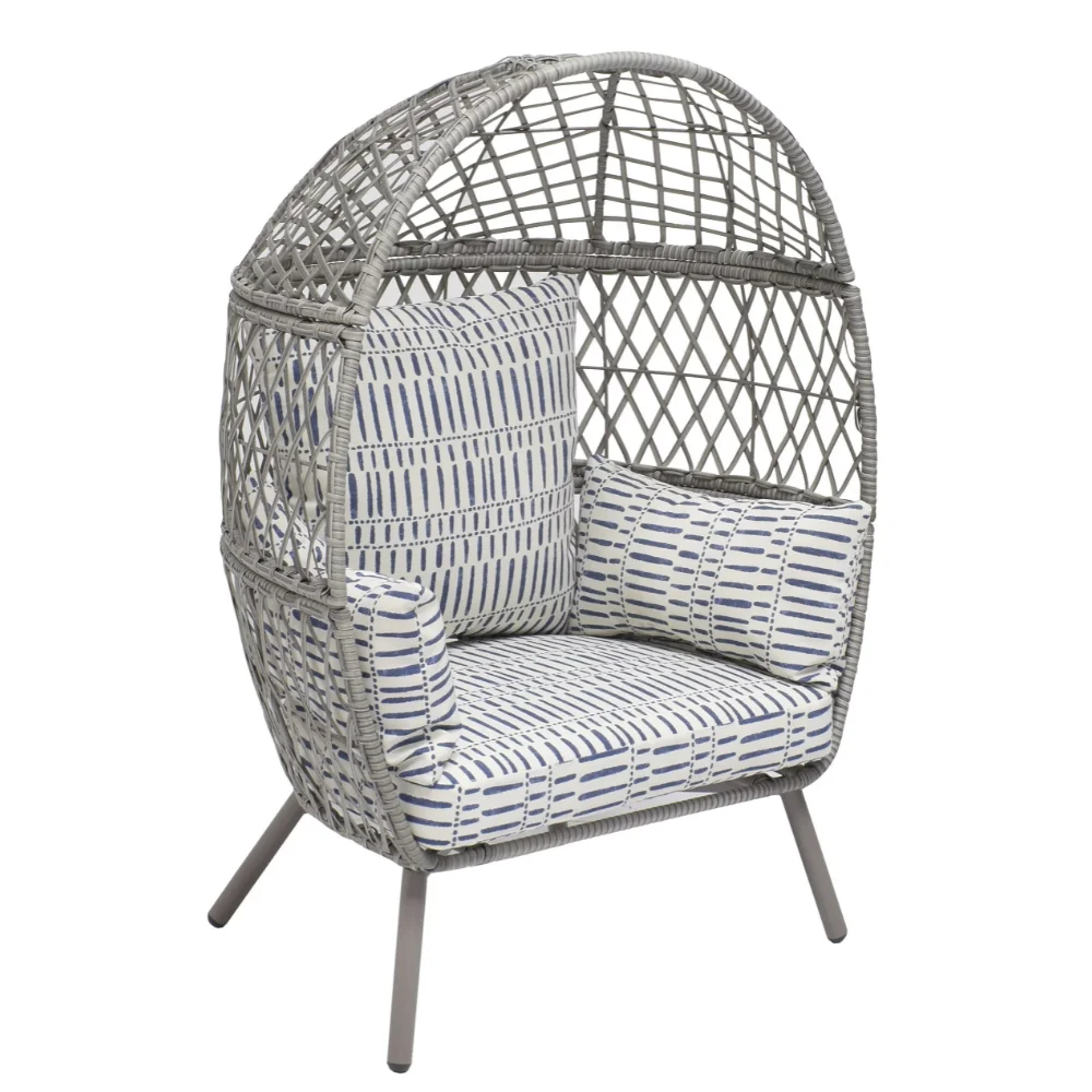 

Outdoor Stationary Wicker Woven Egg Chair, Garden Furniture, Outdoor Chairs, Sedentary Comfort, Modern Aesthetics