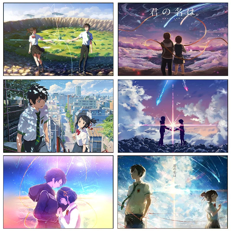 

Digital Oil Painting Japanese Classic Anime Your Name DIY Hand Painted Digital Oil Painting on Canvas Home Bedroom Decor
