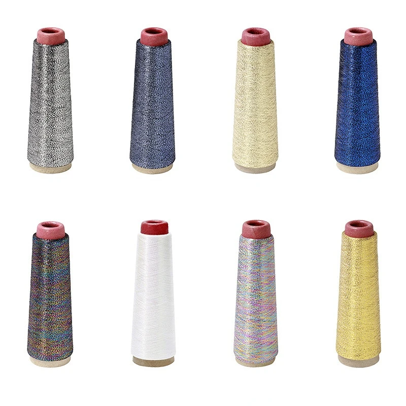 

50g/Ball 1500Meters Metalic Silk Thread Colorful Gold Thin Partner Yarn for Hand Knitting Sweaters Glitter Shiny Freeshipping