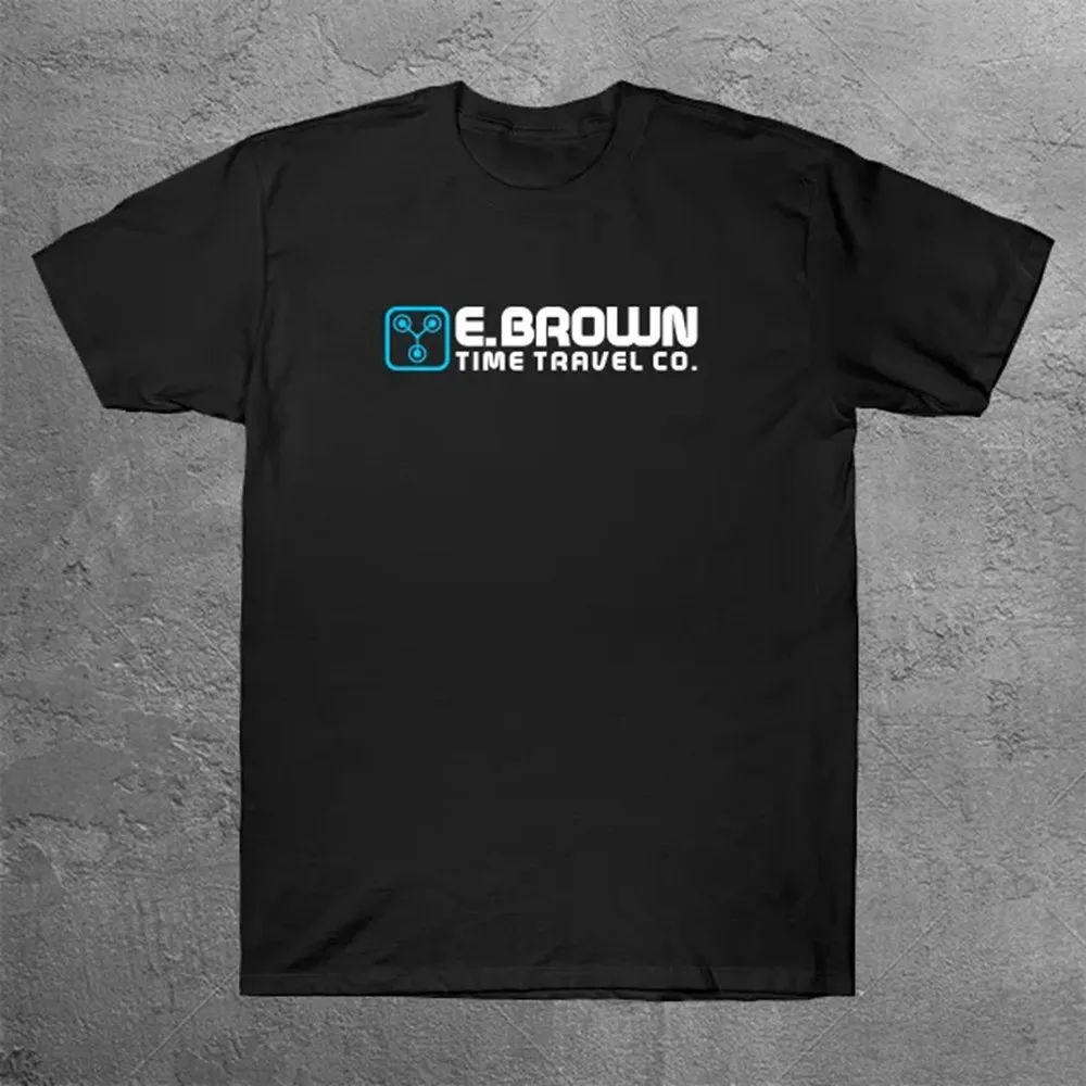 Назад в будущее Доктор Е. Коричневая футболка Мужские летние футболки большого