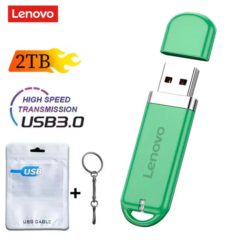 Lenovo USB 2TB OTG Металлический 3.0 Pen Drive Key 1TB Тип C Высокоскоростной Pendrive 128 ГБ