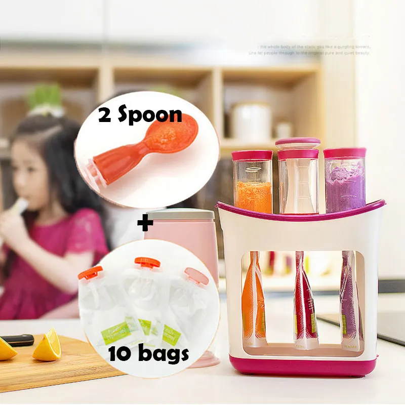 

Baby food maker machine newborn fresh fruit container storage baby feeding maker squeeze food station