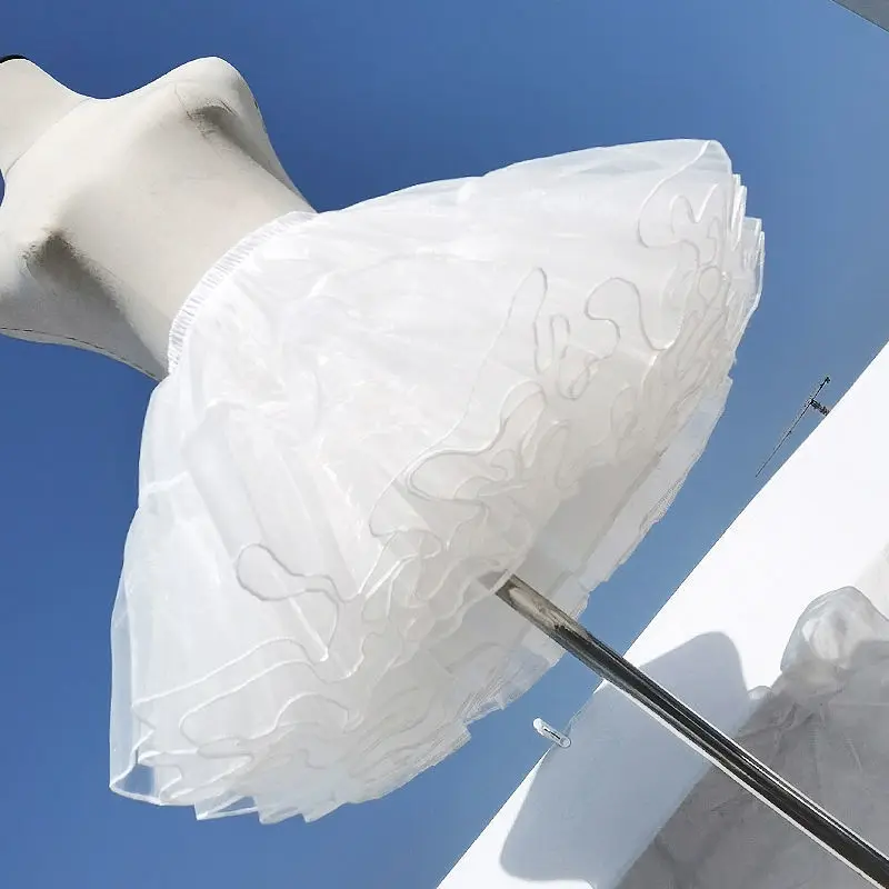 4-слойная Белая Нижняя Юбка В Стиле Лолиты Женская Без Рукавов Из Полиэстера