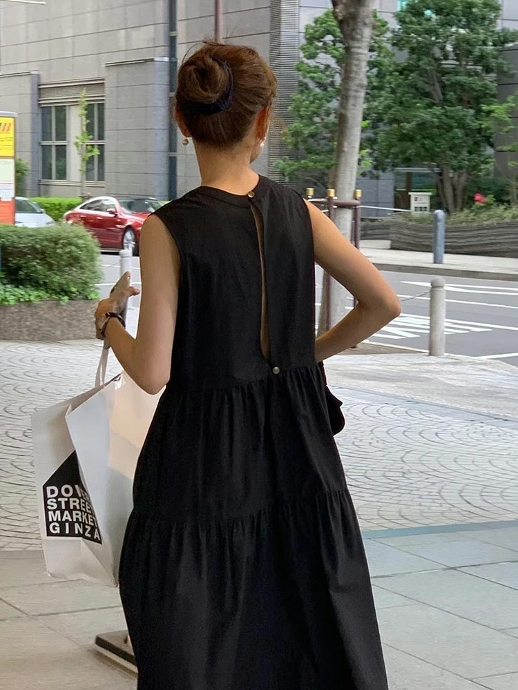 Лето 2023 новинка Южная Корея Dongdaemun Ounce жилет без рукавов с круглым вырезом и